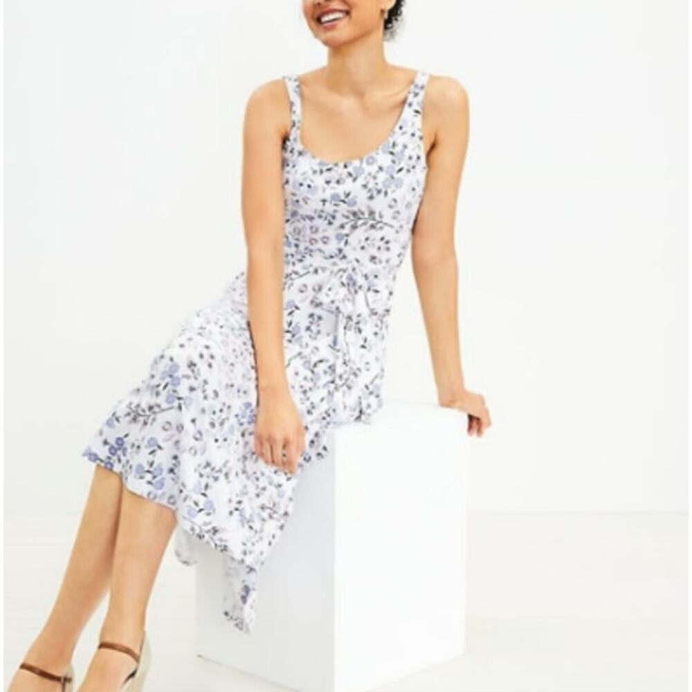 LOFT Floral Midi Dress - Picture 7 of 8